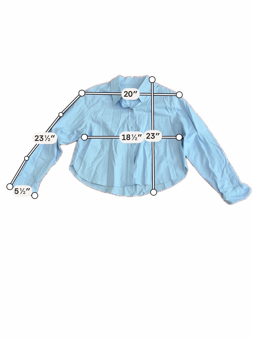 Universal Thread Cropped Button Down Linen Blend Shirt Blue Coastal Office XL - Picture 2 of 8